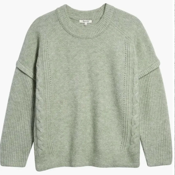 Madewell Cable Stitch Crewneck‎ Sweater size xxs - Picture 1 of 7